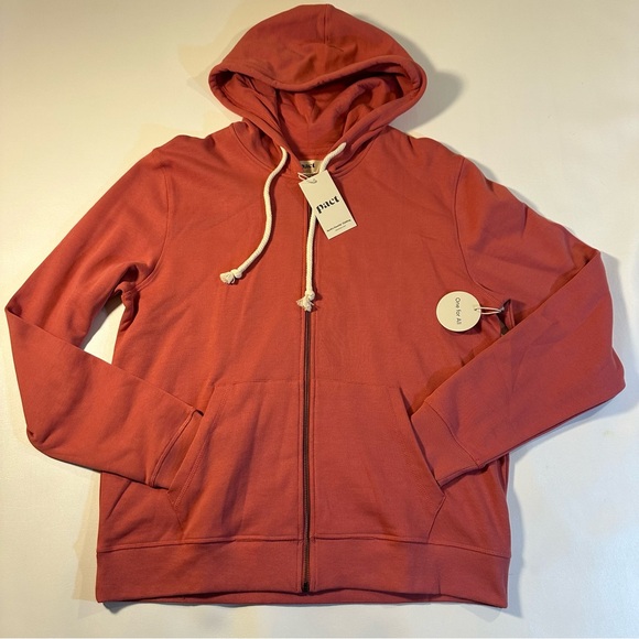 Pact Other - LAST ONE! NWT Pact L 100% Organic Cotton Gender Neutral Fleece Lined Zip Hoodie
